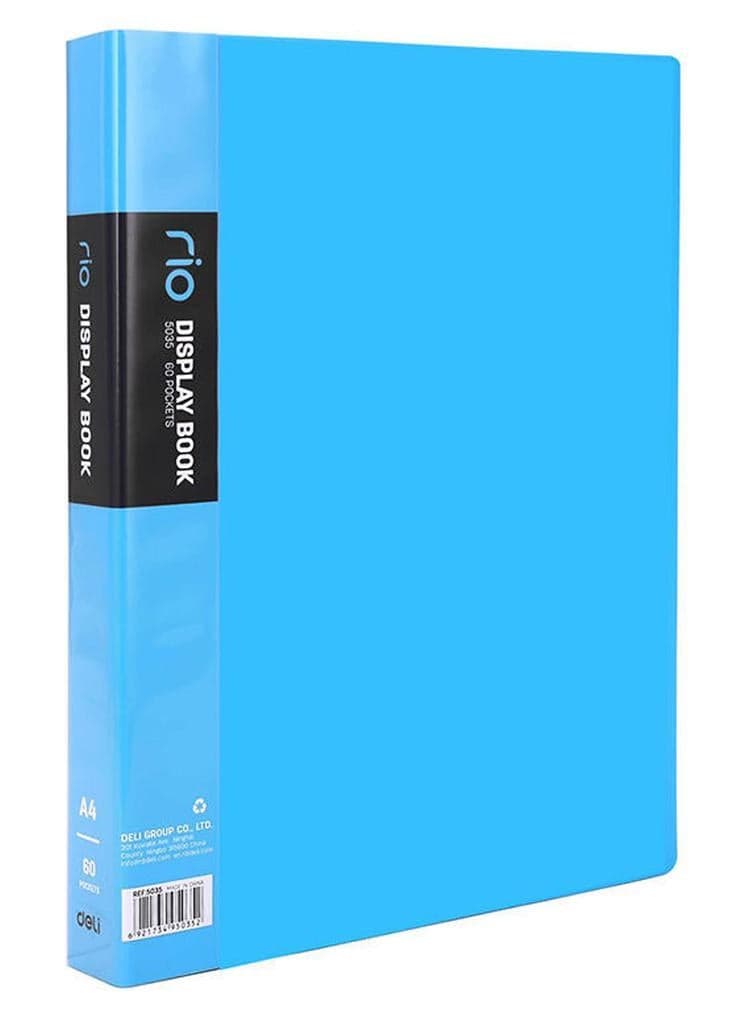 60-Pocket A4 Size Front Pocket File Folder Colour May Vary