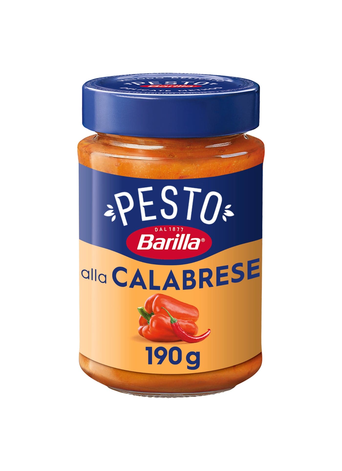 Pesto Calabrese Pasta Sauce With Chilli Peppers And Italian Cheese 190grams