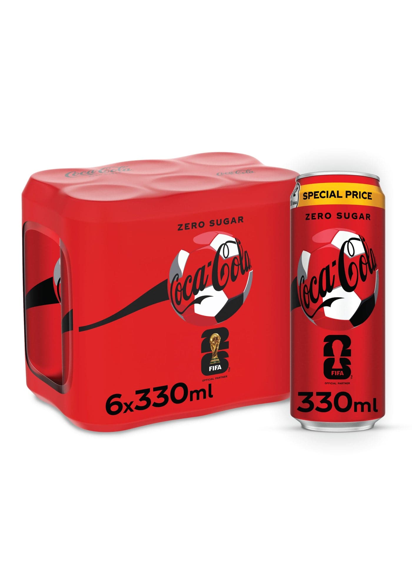 Zero Calories Carbonated Soft Drink Can 330ml Pack of 6