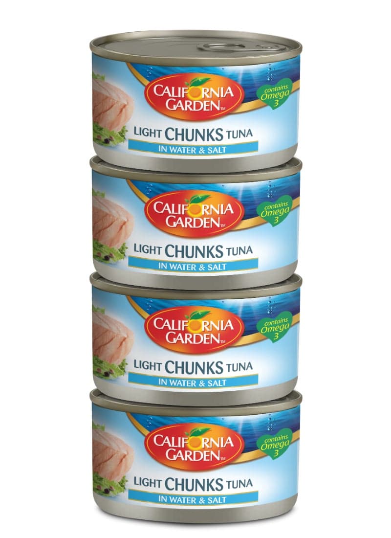 Light Canned Tuna Chunks In Water And Salt With Brine 170grams Pack of 4