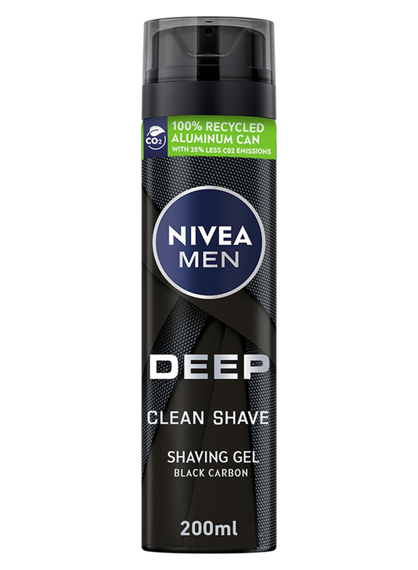 MEN DEEP Clean Shave Shaving Gel, Antibacterial Black Carbon black 200ml