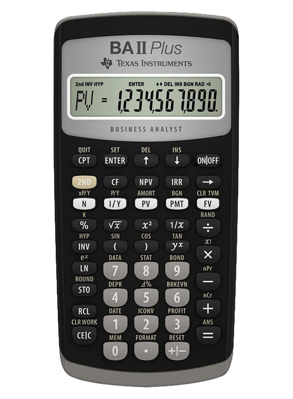 BA II Plus Financial Calculator Black