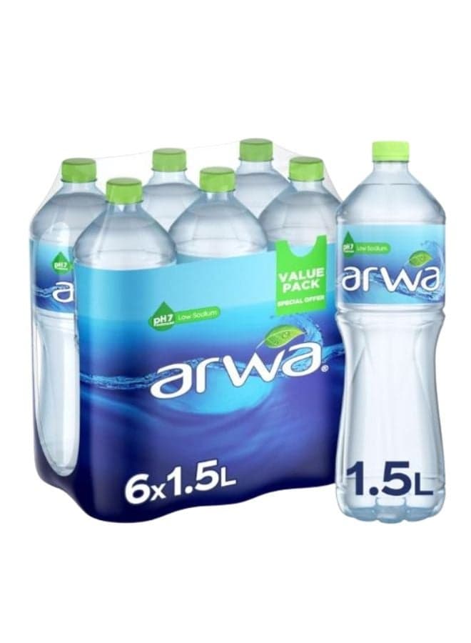 Low Sodium Bottle Drinking Water 1.5Liters Pack of 6