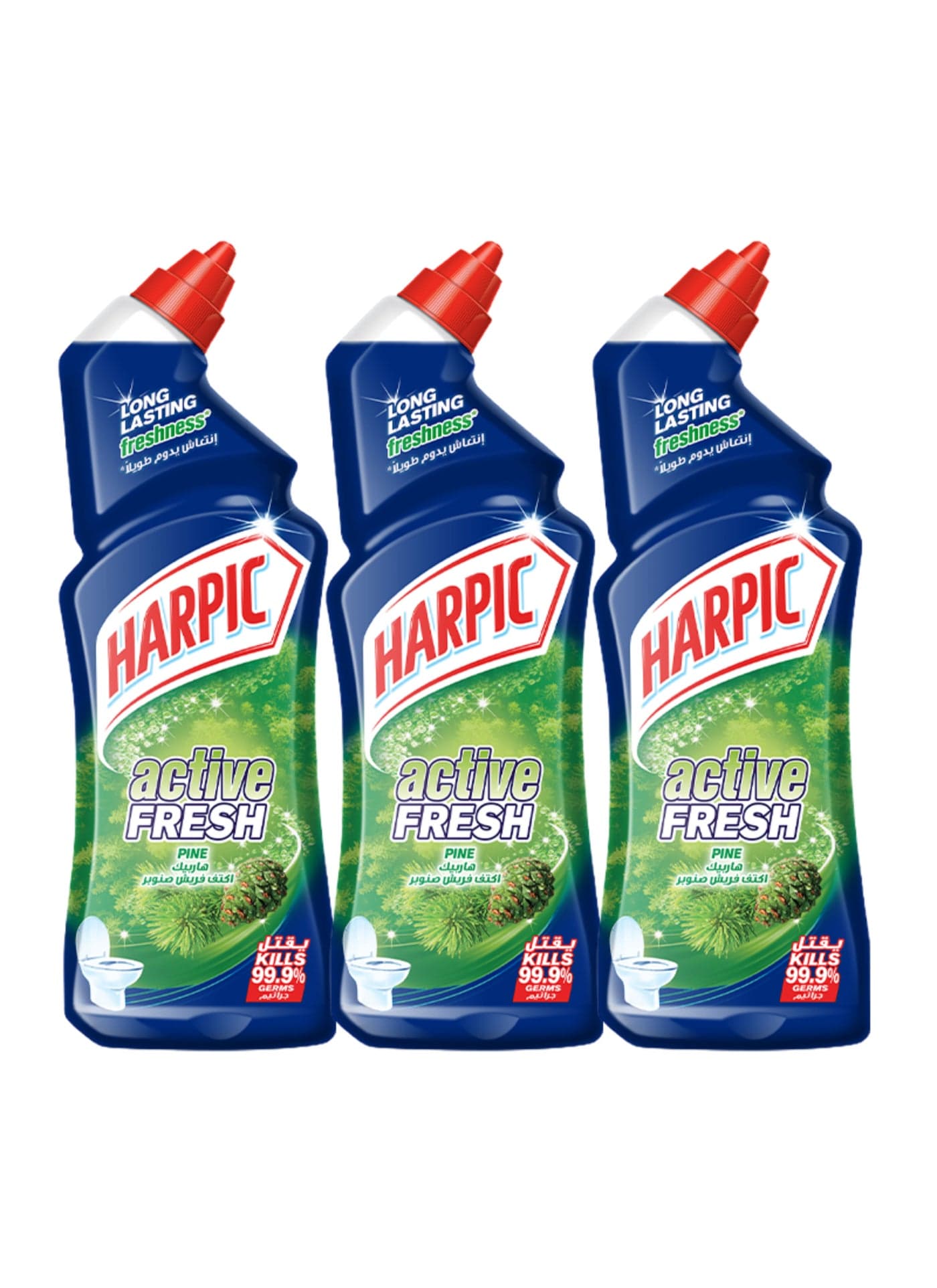 Active Fresh Pine Toilet Cleaner, Pack Of 3 750ml