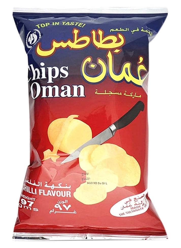 Chilli Flavour Potato Chips 97grams