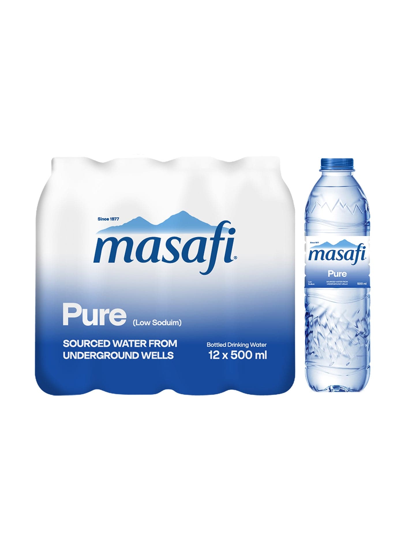 Pure Low Sodium Natural Water 500ml Pack of 12