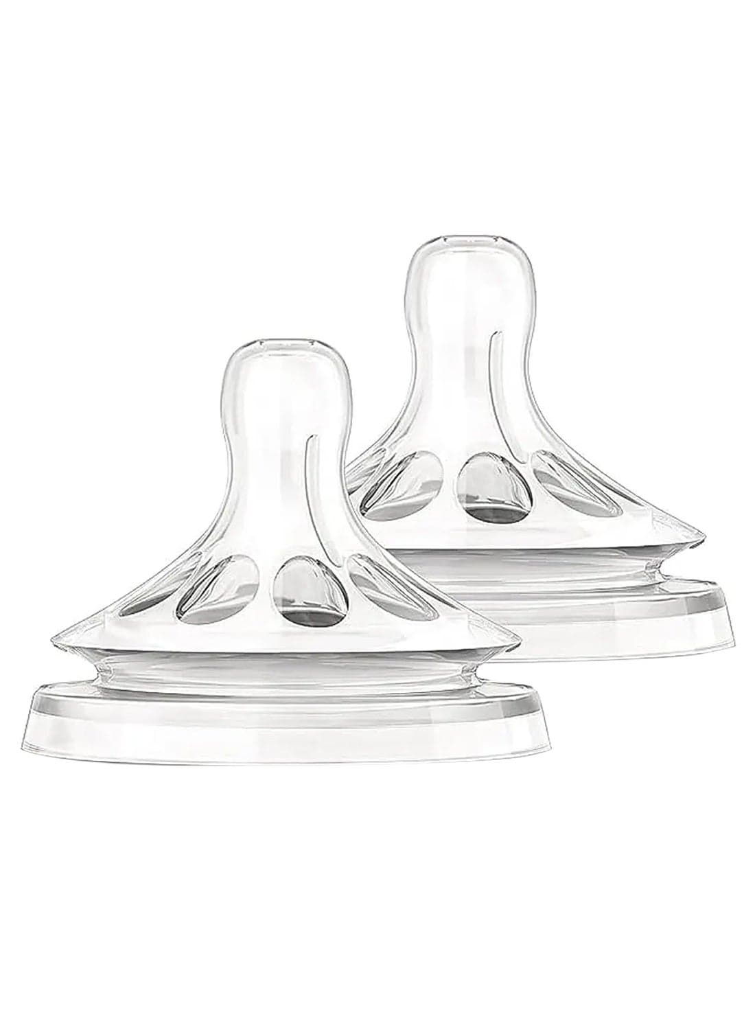 Pack Of 2 Natural Feeding Teats Fast Flow 6 Months Plus - Clear