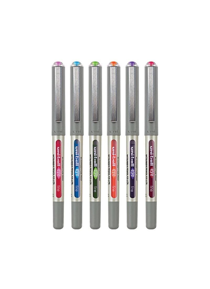 6-Piece Gel Ink Pen Multicolour