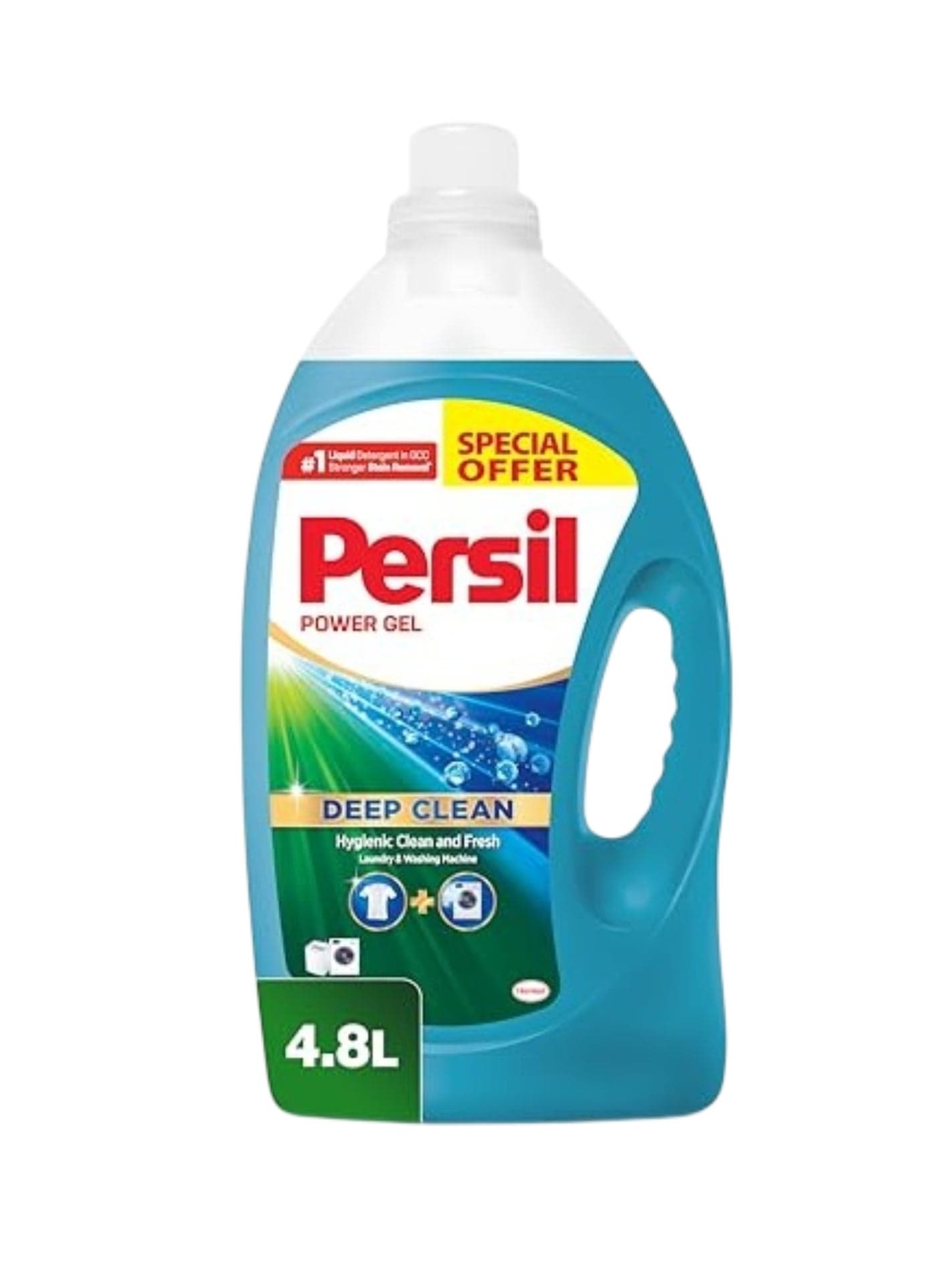 Power Gel Liquid Laundry Detergent With Deep Clean Technology Blue 4.8Liters
