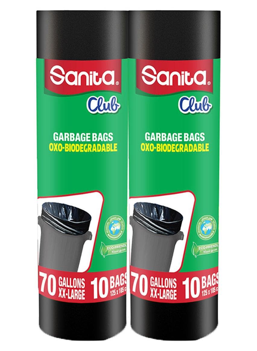Club Garbage Bags 70 Gallons 20 Pieces XX-Large Black 125x105cm