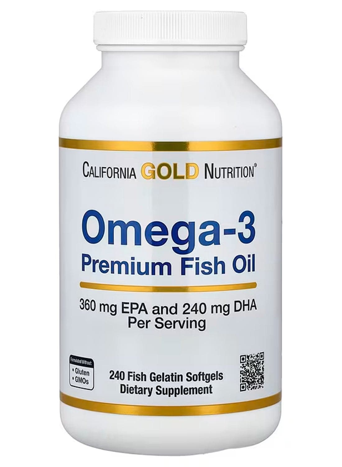 Omega-3 Premium Fish Oil - 240 Gelatine Softgels