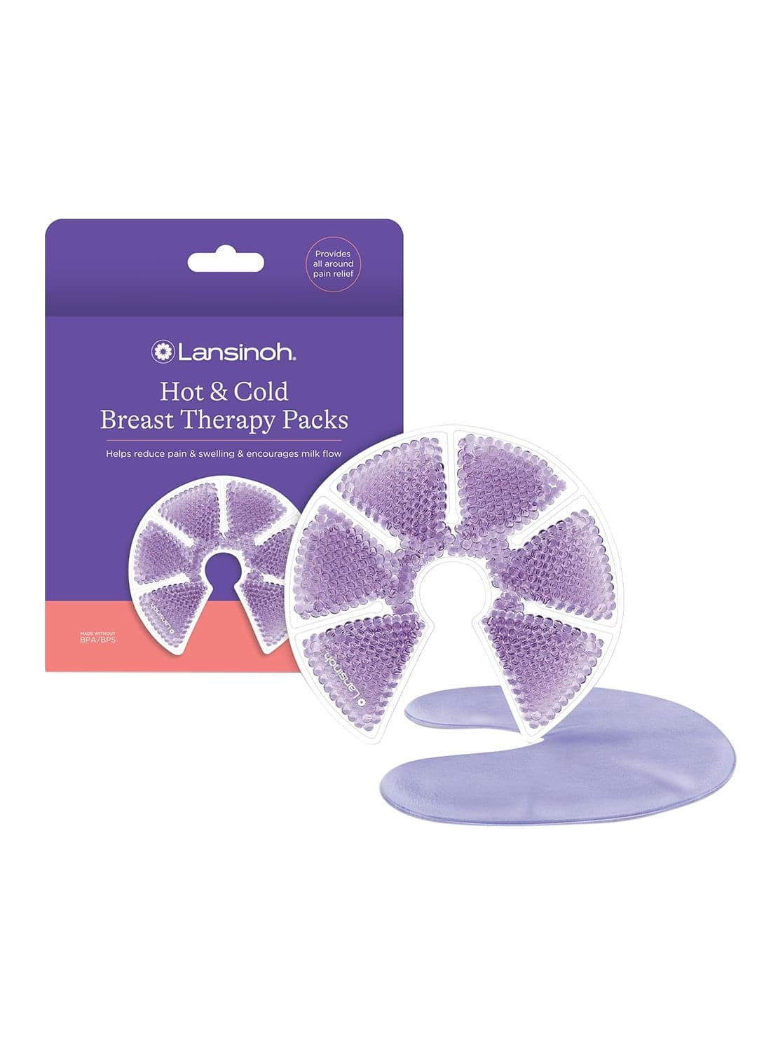 Pack of 2 Thera Pearl 3-in-1 Breast Therapy For Breastfeeding Moms With Unique Design-Purple