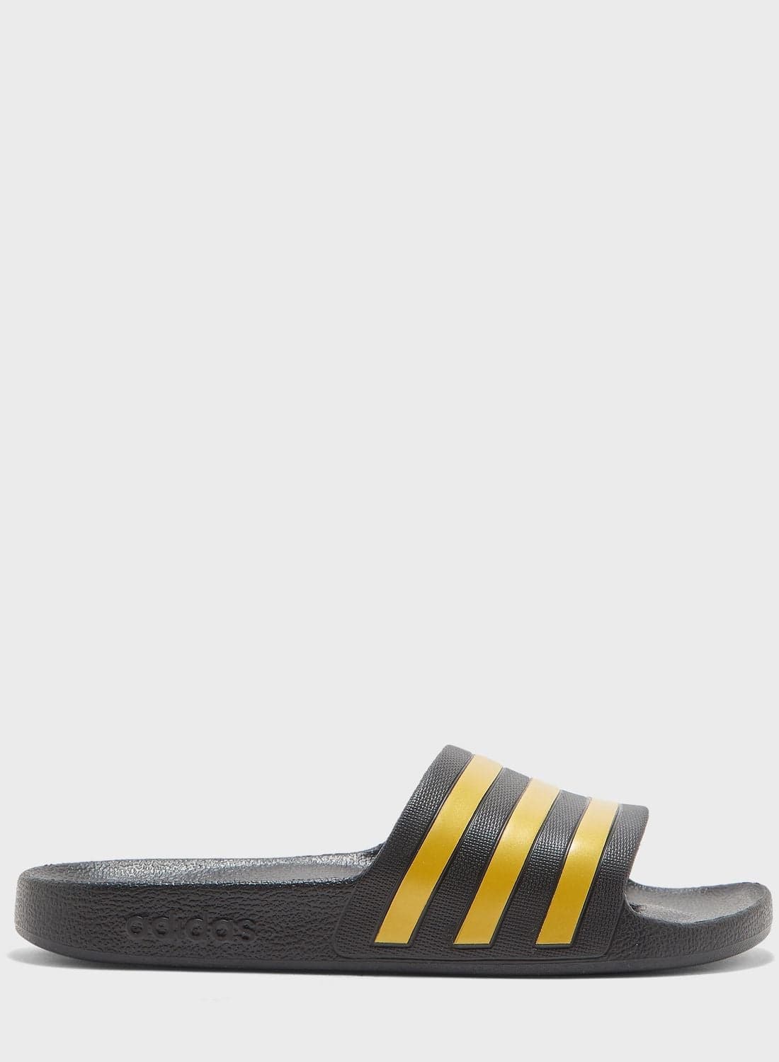 Adilette Aqua Slides Black-Gold