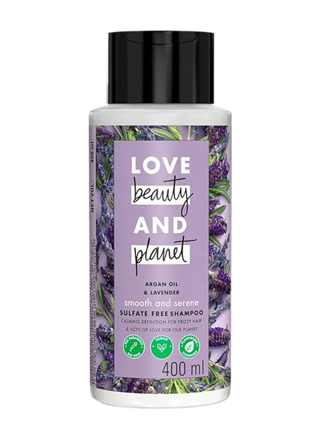 Argan Oil And Lavender Sulphate, Paraben And Dye Free Shampoo For Dry And Frizzy Hair 400ml