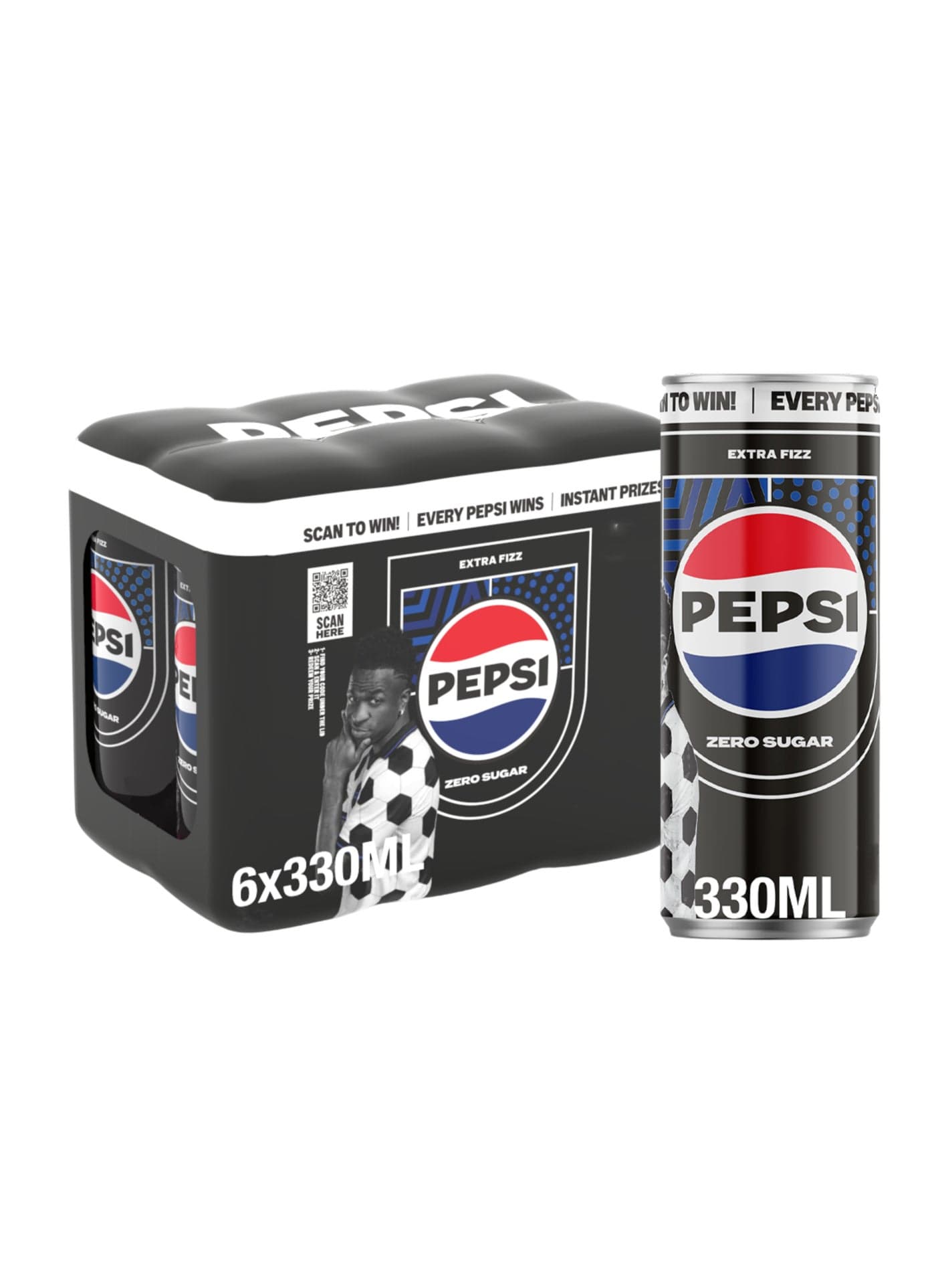 Carbonated Soft Drink Zero Calories And No Sugar Cans 330ml Pack of 6
