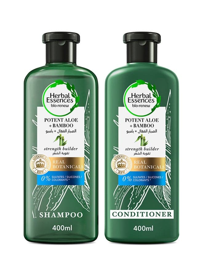 Sulfate Free Aloe And Bamboo Shampoo With Conditioner 400ml+400ml