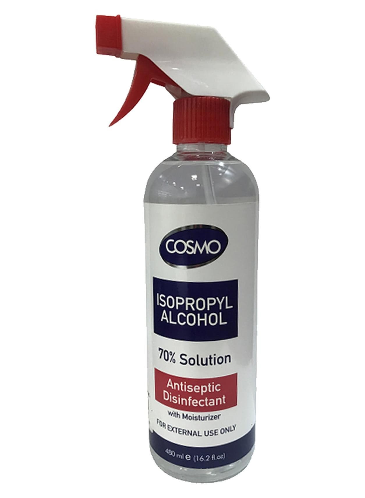 Isopropyl Alcohol 70% Solution Antiseptic Disinfectant With Spray 480ml