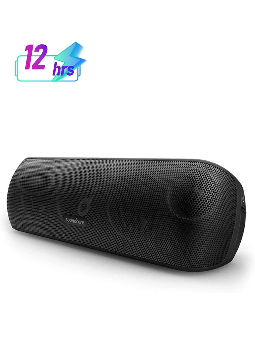 Motion+ Bluetooth Speaker with Hi-Res 30W Audio, BassUp, Extended Bass and Treble, Wireless HIFI Portable Speaker with App, Customizable EQ, 12-Hour Playtime, IPX7 Waterproof, and USB-C black