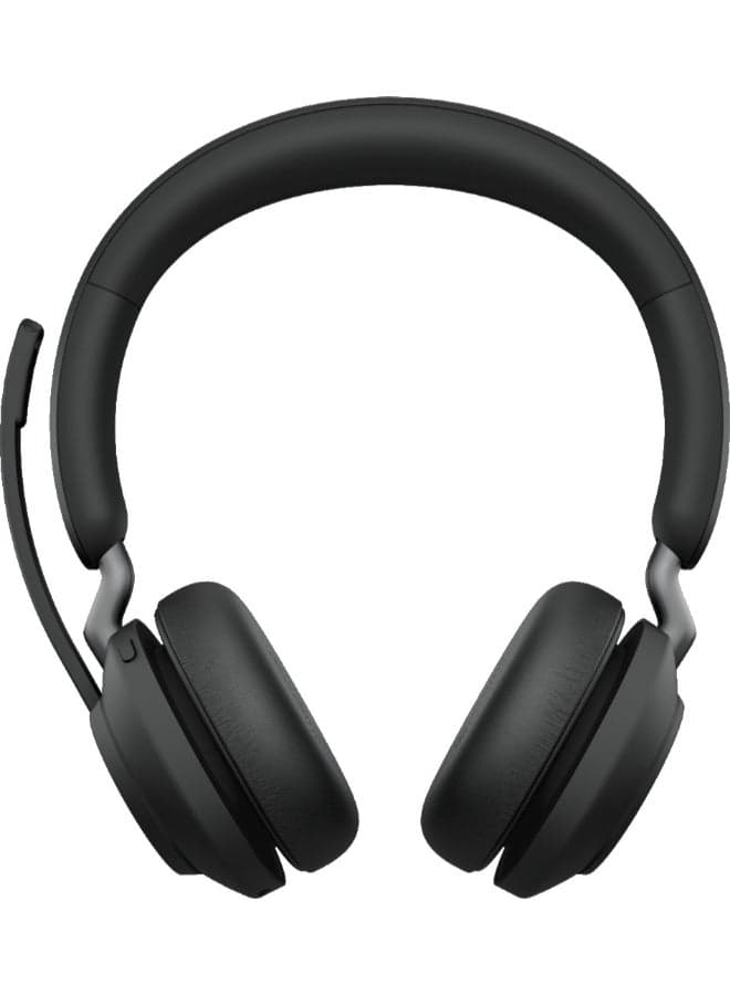 Evolve2 65 MS Stereo Wireless Bluetooth Headset, Link 380 USB-A Dongle, 3-Mic Call Technology, 37h Battery, Busylight, Microsoft Teams Certified, On-Ear Noise Isolation, Black | 26599-999-999 Black