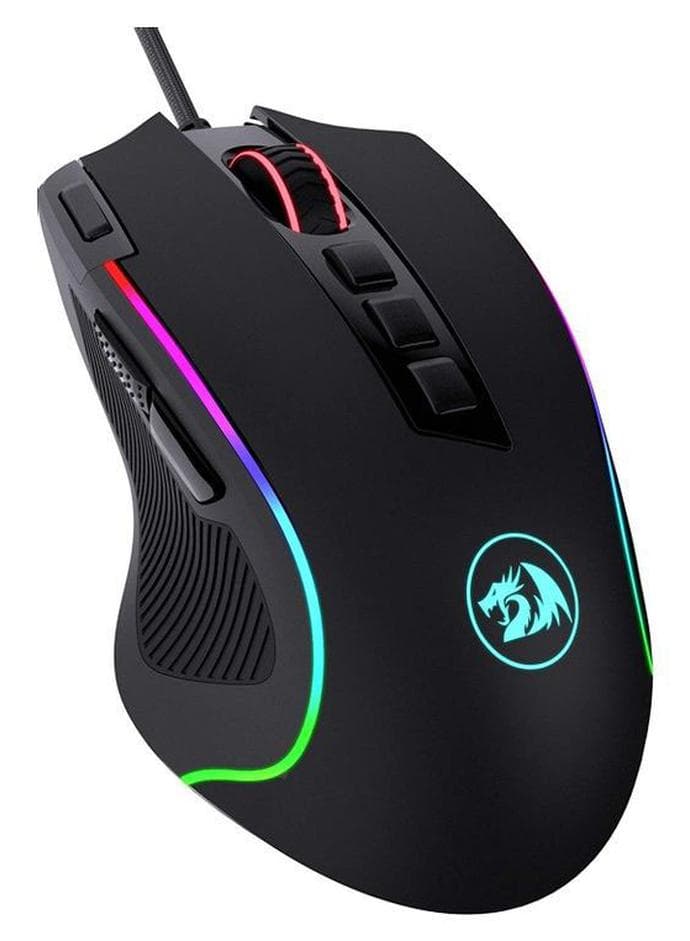 M612 Predator RGB Gaming Mouse, 8000 DPI Wired Optical Gamer Mouse 5 Backlit Modes, Software Supports DIY Key binds Rapid Fire Button