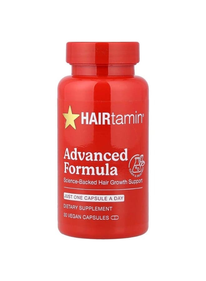 Advanced Formula Fast Hair Growth Vitamins - 30 Vegan Capsules