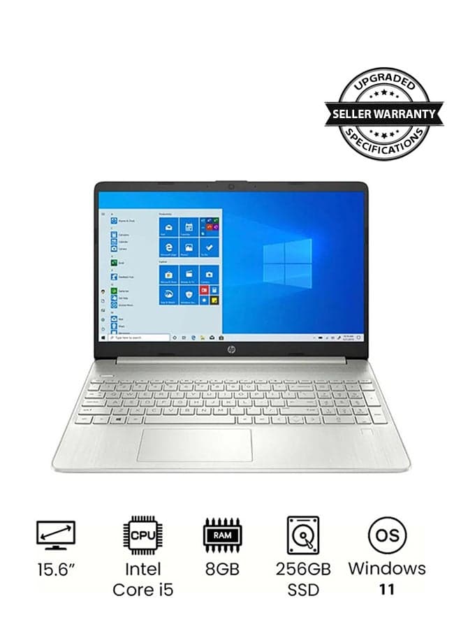(Upgraded Version) 15-DY2093DX Laptop With 15.6-Inch Full HD Display, 11th Gen Core i5-1135G7 Processer/8GB RAM/256GB SSD/Intel Iris Graphics/Windows 11/ English Natural Silver