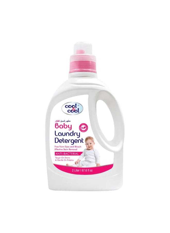 Baby Laundry Detergent 2 Liters - Gentle, Effective and Thorough Cleaning, Dye Free & Bleach Free,Safe for Babies and Kids