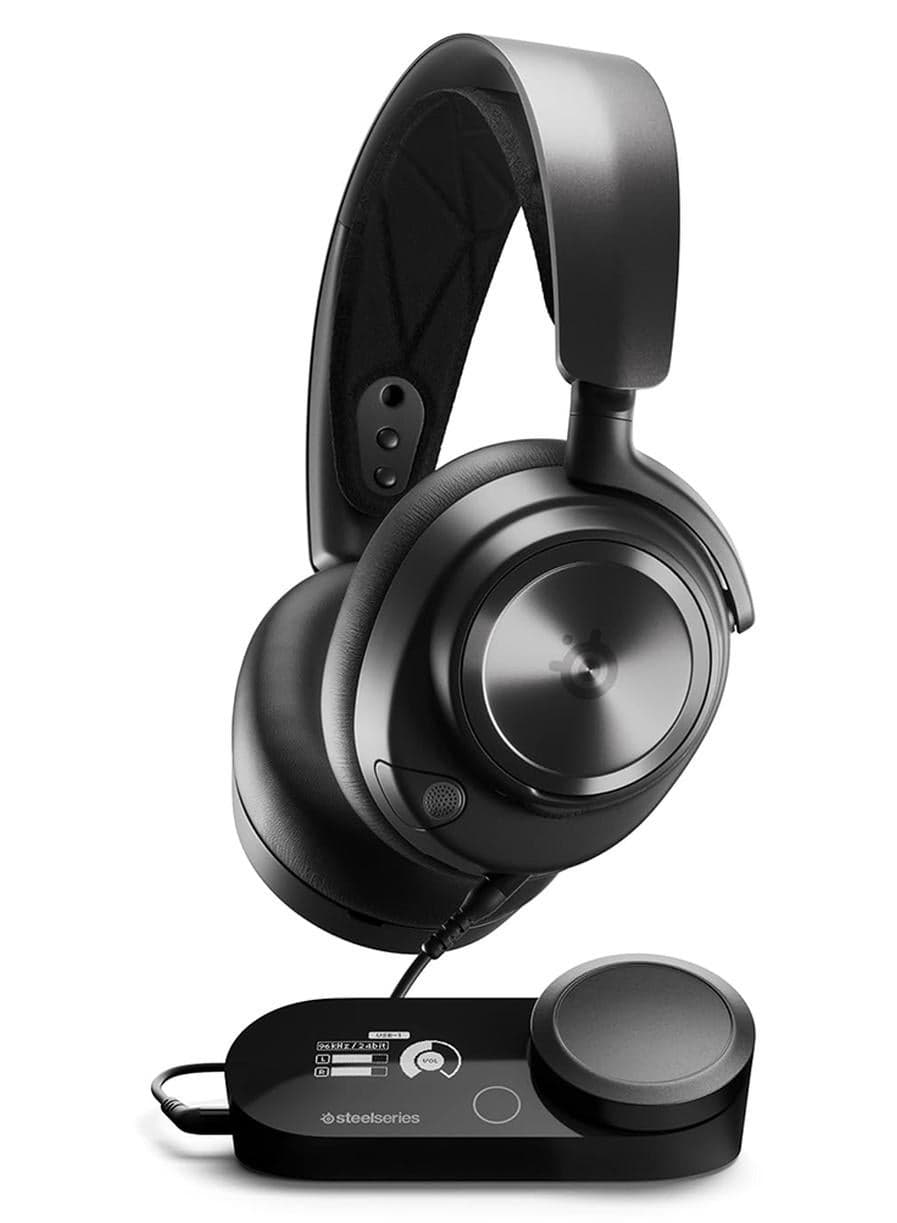 Arctis Nova Pro Wired Gaming Headset with GameDAC Gen 2, ClearCast Gen 2 Mic, 40mm Neodymium Drivers, 38 Ohm Impedance, 10-40,000 Hz Frequency Response, Multi-System Connectivity (PC, PS5, PS4, Mac, Switch), Black | 61527