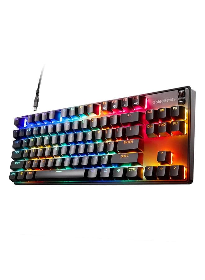 APEX 9 TKL Gaming Keyboard, Linear OptiPoint Optical Switches, 5 Custom Profiles, 100M Keypresses, Per Key RGB Illumination, US English, Black | 64847