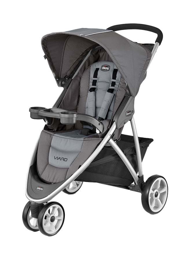 Viaro Stroller 6M-3Y, Multi-Position Reclining With Lightweight Aluminum Frame, One-Hand, Free-Standing Fold, 8.2 Kg, Graphite