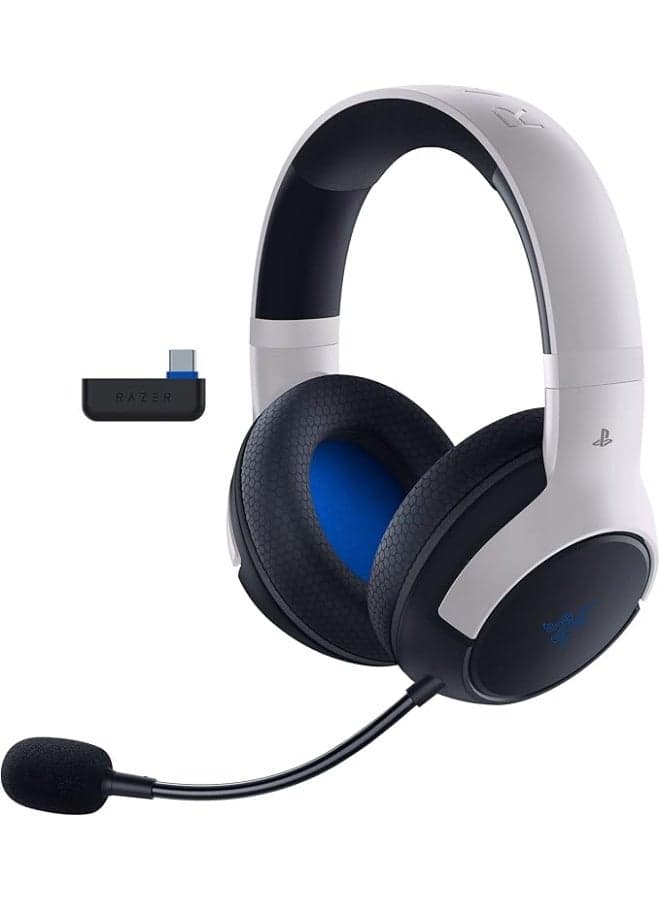 Razer Kaira X Wired Gaming Headset for Playstation 5 / PS5, PS4, PC, Mac, Mobile: 50mm Drivers - HyperClear Cardioid Mic - Memory Foam Cushions - On-Headset Controls - White & Black I RZ04-03970700-R3G1