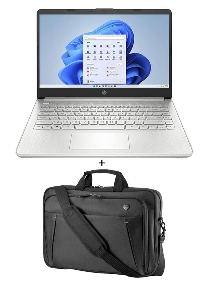 (Upgraded Version) 2023 Newest Light Weight 14 Laptop With 14-Inch HD Display, Celeron Processor/4GB DDR4 RAM/256GB SSD Nvme/Intel HD GraphicsWindows 11 With Free HP Bag International International International English SIlver