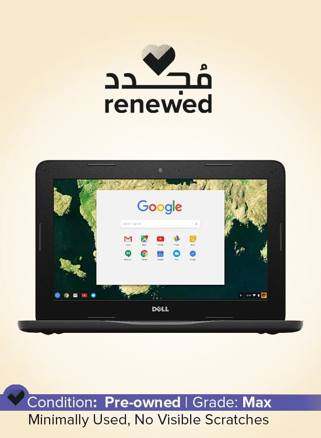 Renewed - Chromebook 11 3189 2NN30 Convertible Laptop With 11.6-inch IPS Touchscreen Display,Intel Celeron N3060@1.60Ghz Processor/4 GB RAM/32 GB SSD/Intel HD 400 Graphics English Black