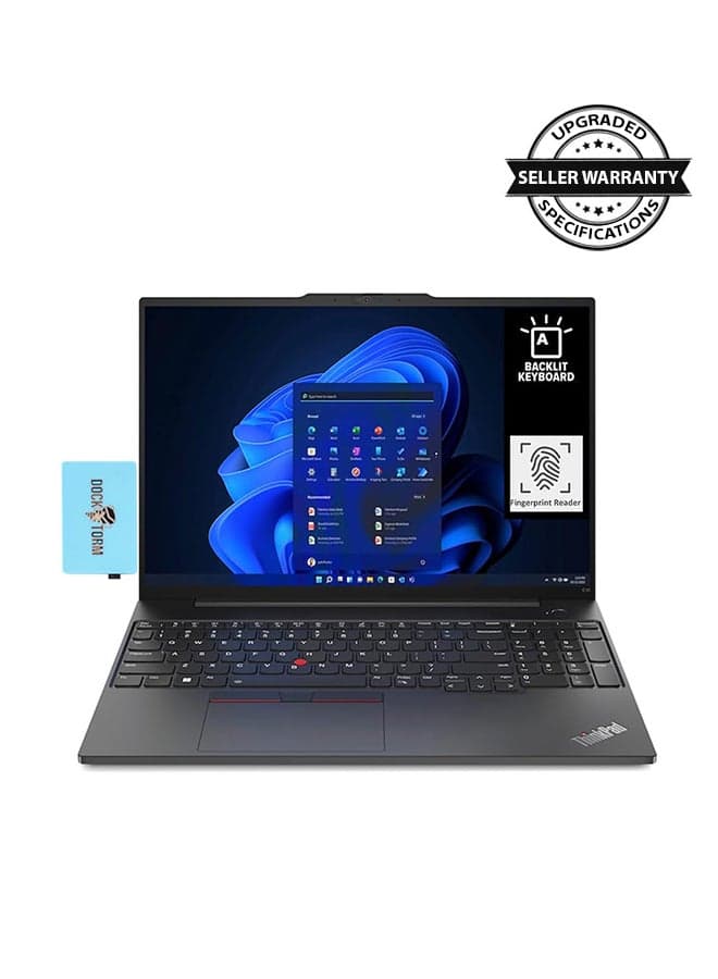 (Upgraded Version) ThinkPad E16 Business Laptop 16.0" IPS FHD+ Display (Intel 13th Gen i5-1335U, 16GB RAM, 512GB SSD, Fingerprint Reader, Thunderbolt 4, FHD Webcam, WiFi 6, Win 11 Pro English Black