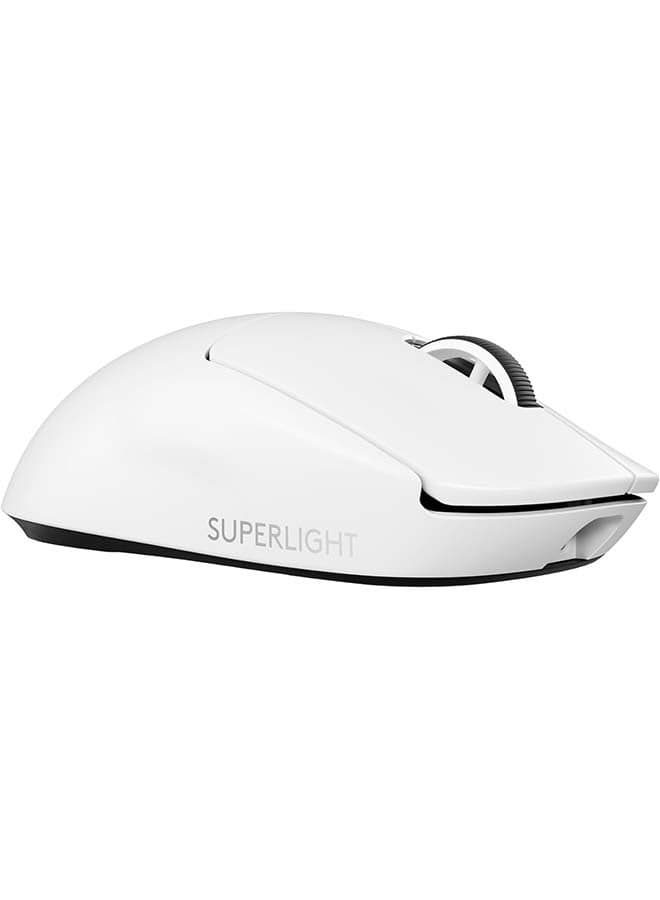 Logitech G PRO X Superlight 2 Wireless Gaming Mouse, Ultra-Light 60g, HERO 2 Sensor (100–44,000 DPI), 8KHz Polling, LIGHTSPEED Wireless, LIGHTFORCE Hybrid Switches, 95h Battery, PTFE Feet, USB-C, 5 Programmable Buttons, PC/Mac | White