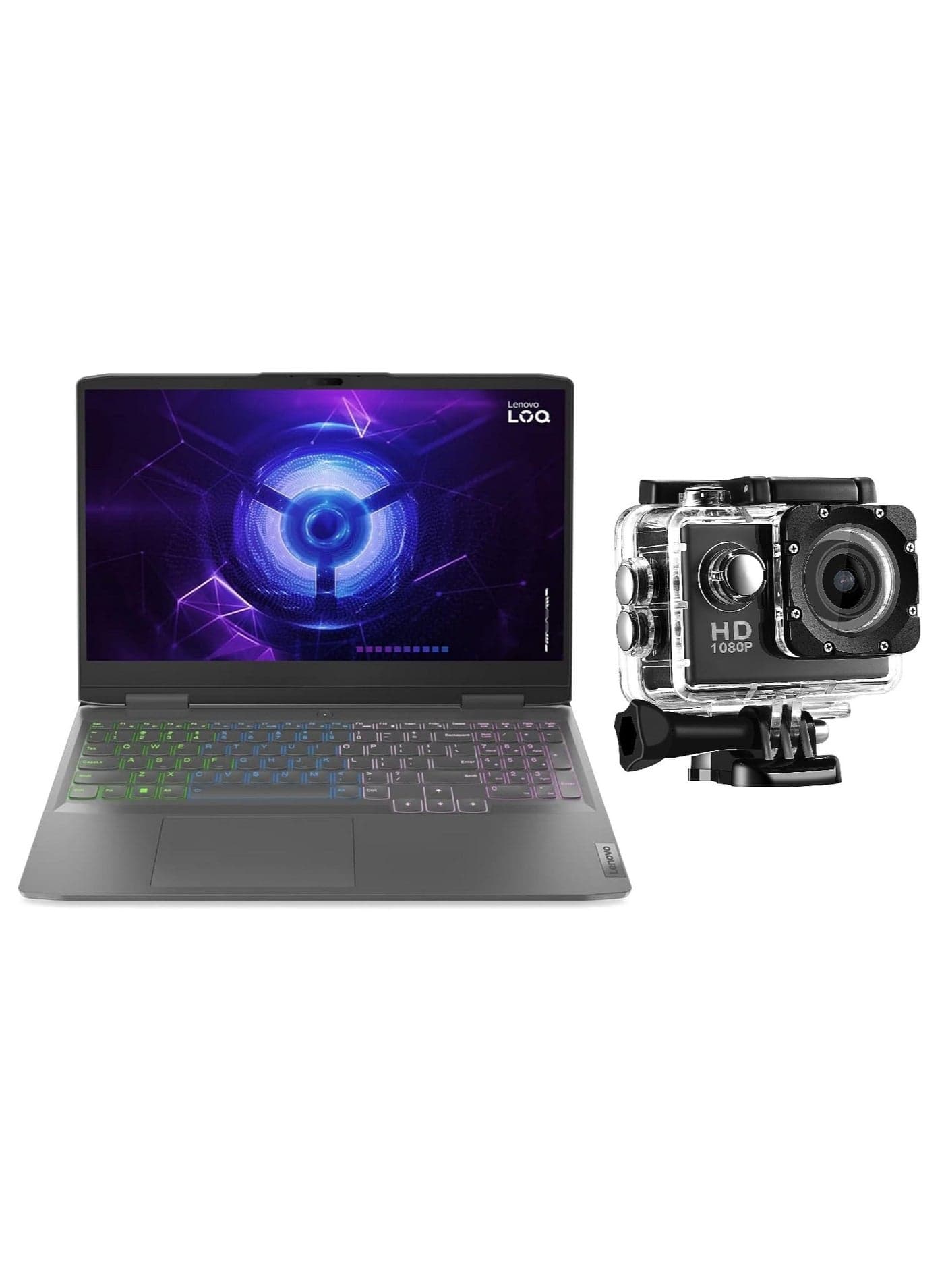 (Upgraded Version) LOQ Gaming Laptop With 15.6-Inch FHD Display, Core i7-13620H Processor/32GB RAM/1TB SSD/8GB NVIDIA Geforce RTX 4060 Graphics Card/Windows 11 With FREE Sports Action Camera English Storm Grey