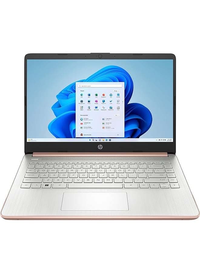 (Upgraded Version) 2024 Newest 14s Slim Laptop With 14-Inch Display, Pentium N5030 Processor/4GB RAM/128GB SSD/Intel UHD Graphics 605/Windows 11 Rose English Rose Gold