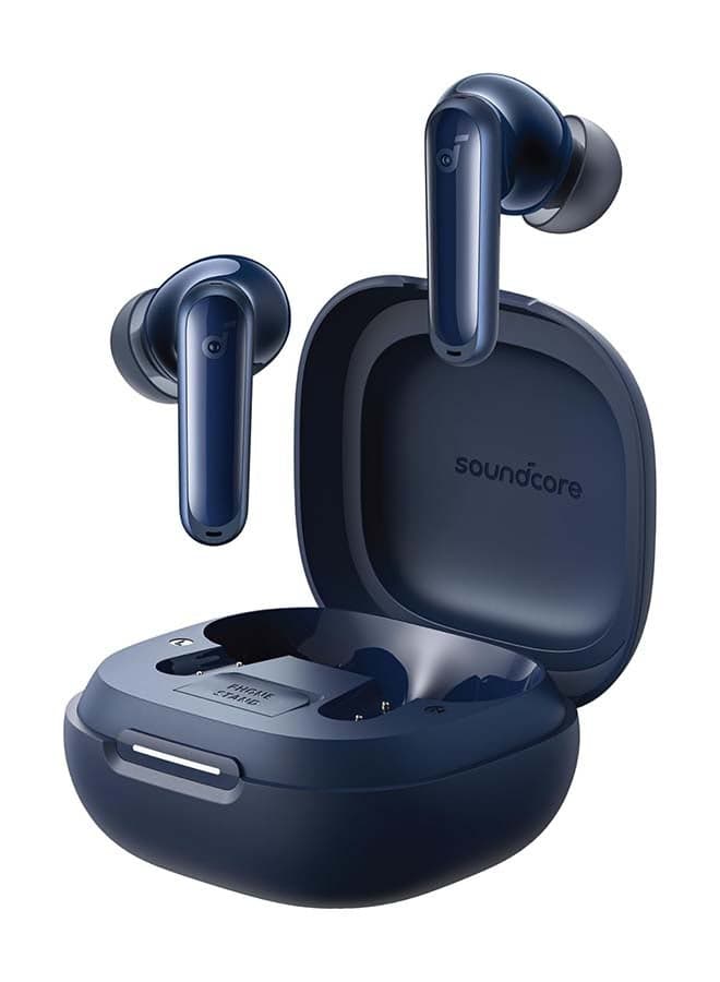 P40i by Anker, Noise Cancelling Wireless Earbuds, Adaptive Noise Cancelling to Environments, Heavy Bass, 60H Playtime, 2-in-1 Case and Phone Stand, IPX5, Wireless Charging, Bluetooth 5.3 - Blue