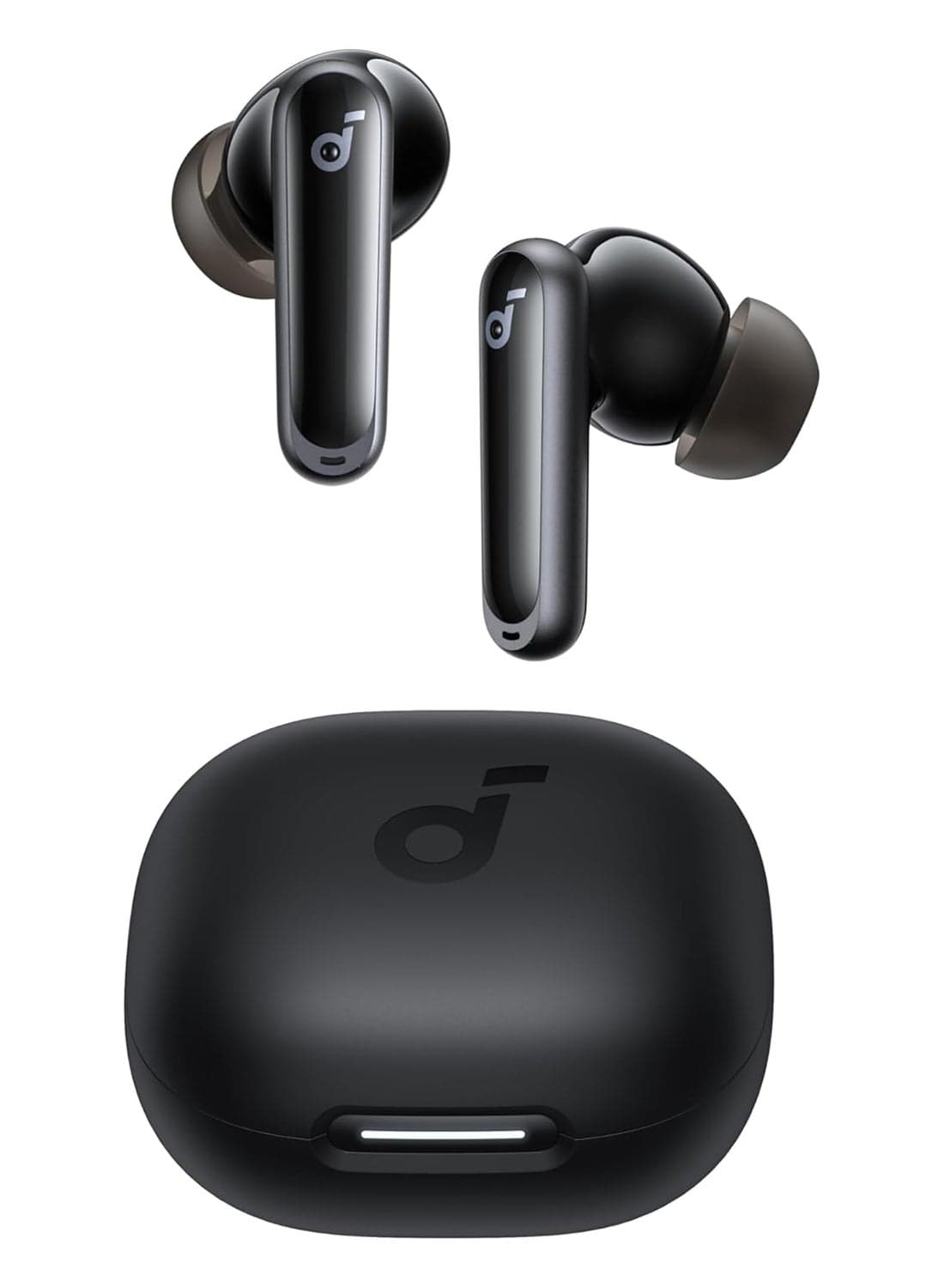 Soundcore P40i by Anker, Noise Cancelling Wireless Earbuds, Adaptive Noise Cancelling to Environments, Heavy Bass, 60H Playtime, 2-in-1 Case and Phone Stand, IPX5, Wireless Charging, Bluetooth 5.3 Black