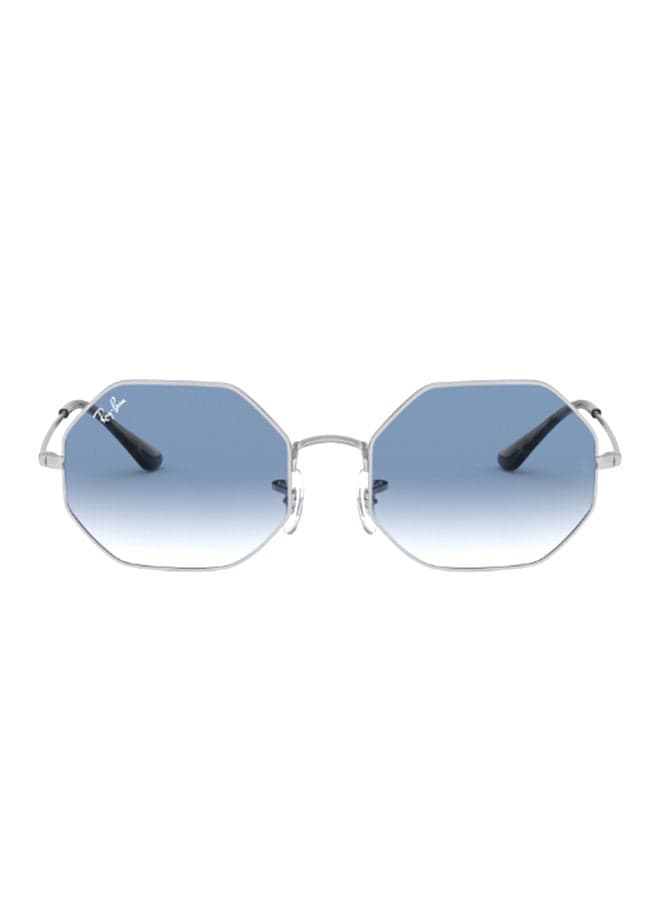 Unisex UV Protection Octagonal Shape Metal Sunglasses RB1972 91493F 54-19 - Lens Size: 54 Mm - Polished Silver