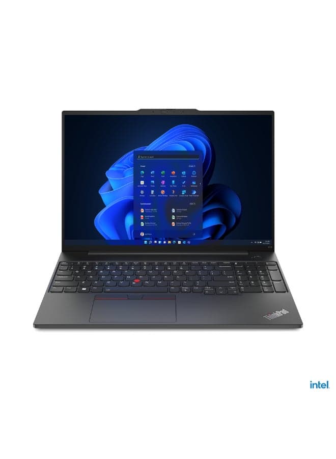 ThinkPad E16 Gen 2 Laptop With 16-Inch WUXGA Display,Core Ultra 5 125U Processor/8GB RAM/512GB SSD/Free DOS 21MA000BGP + Bag English Black