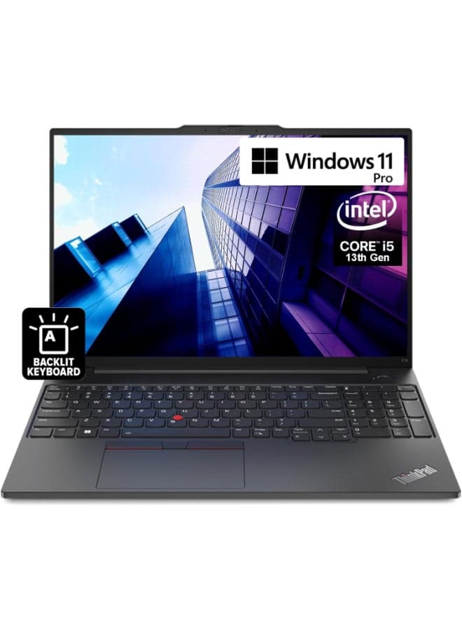 (Upgraded Version) ThinkPad E16 Laptop With 16-Inch Display, Intel Core i5-1335U Processor/40GB RAM/1TB SSD/Intel Iris XE Graphics/Windows 11 Pro English Black English Black