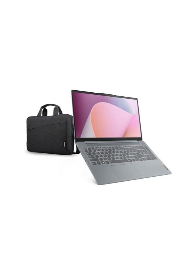 Lenovo IdeaPad Slim 3 Laptop 15IRH8, Intel Core i5-13420H, 16GB DDR5 RAM, 512GB SSD, 15.6 Inch FHD Display, Free Shoulder Bag, Extended 2-Year Warranty, Arctic Grey English/Arabic Arctic Grey