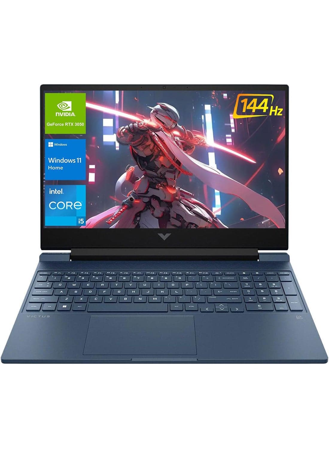 (Upgraded Version) Victus Gaming Laptop With 15.6-Inch FHD Display, Core i5-12450H Processor/8GB RAM/512GB SSD/4GB NVIDIA GeForce RTX 3050 Graphics Card/Windows 11 Home Performance Blue English Performance Blue