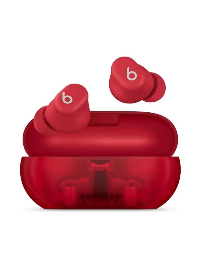 Apple Beats Solo Buds True Wireless Earbuds Transparent Red