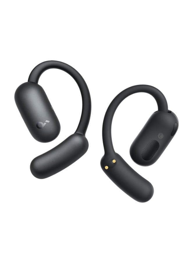 AeroFit 2 by Anker, Open-Ear Headphones, Adjustable Ear Hooks, Snug Fit, Rich Bass, Hi-Res Wireless Audio, 42H Play, Bluetooth 5.4, Wireless Charging, IP55, AI Clear Calls, Open-Ear Earbuds Black Black