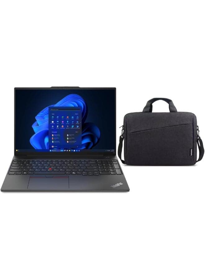 (Upgraded Version) ThinkPad E16 Laptop With 16-Inch Display, Core Ultra 7 155H Processor/16GB RAM/1TB SSD/Intel Arc Graphics/Windows 11 Pro + Lenovo 15.6" Laptop Bag English Black English Black