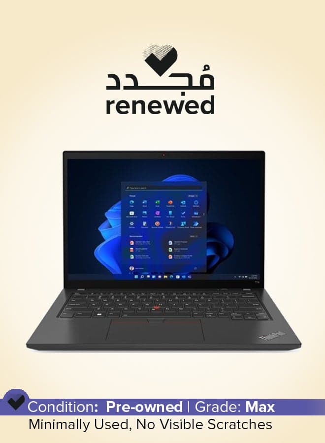 Renewed - ThinkPad T14 Gen 3 With 14-Inch FHD Display,Intel Core i7-1260P/12-Core/16GB RAM/512GB SSD/Windows 11 Pro English Black