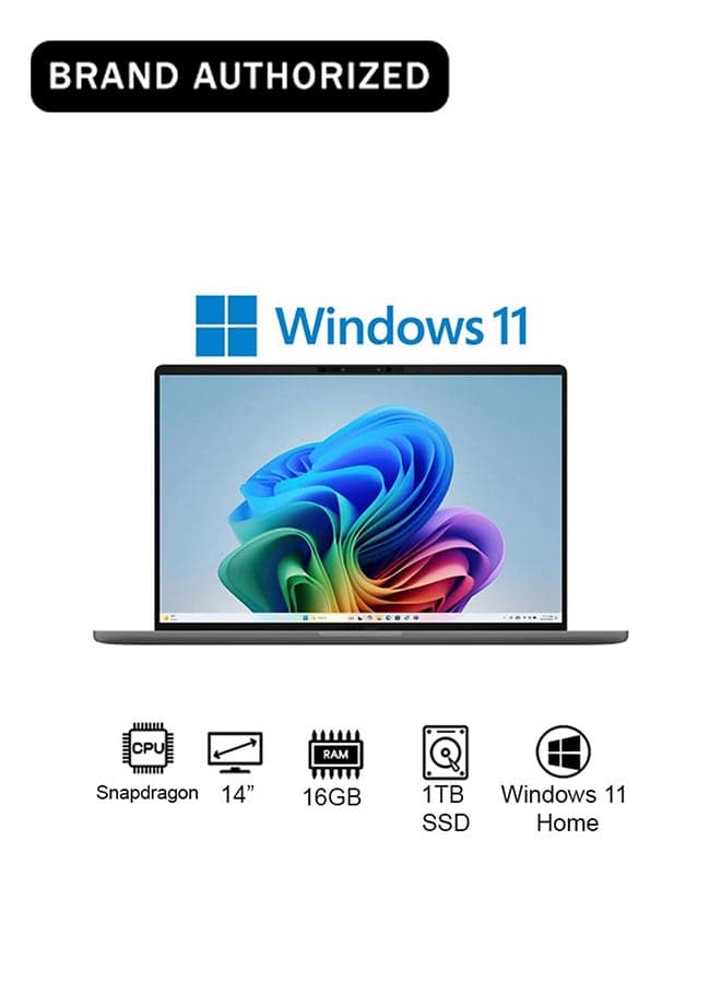 Zenbook Laptop With 14-Inch OLED WUXGA (1920x1200) Display, Snapdragon X X126100 Purwa SE Qualcomm Hexagon NPU up to 45TOPS Processor/16GB RAM DDR5/1TB SSD/Qualcomm Aderno Graphics/Windows 11 Home/Full HD Camera+Free Sleeve English/Arabic Zabriskie Beige