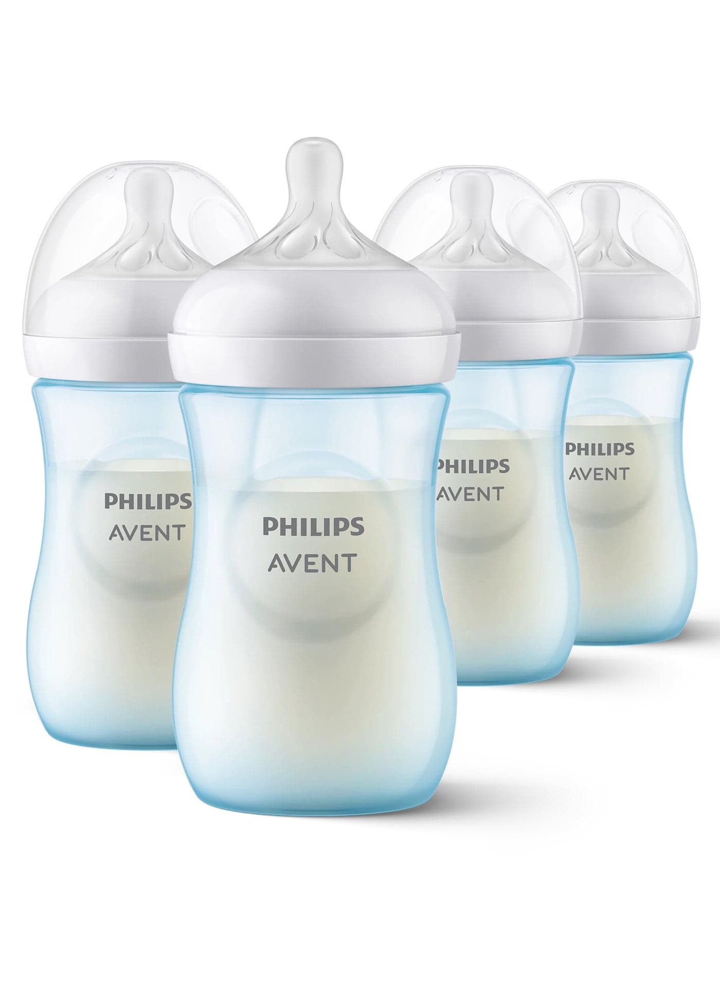 Natural Baby Bottle With Natural Response, Blue, 260ml, 1m+, 4 Pieces
